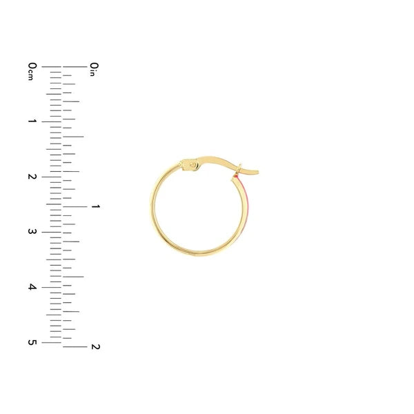 Medium Neon Pink EN/Amel Round Hoops