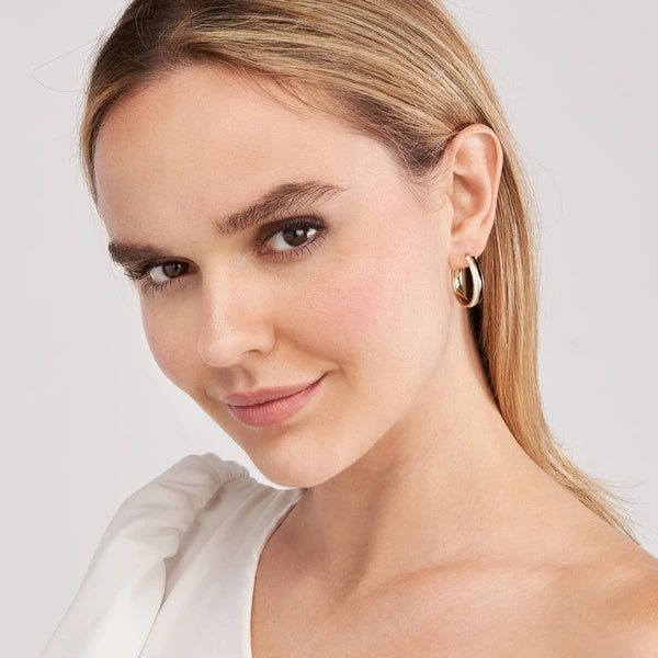 Black/White EN/Amel Round Hoops