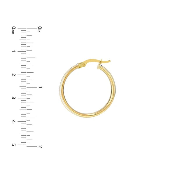 Black/White EN/Amel Round Hoops