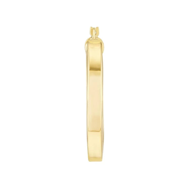 Square Polished Hoop Earrings
