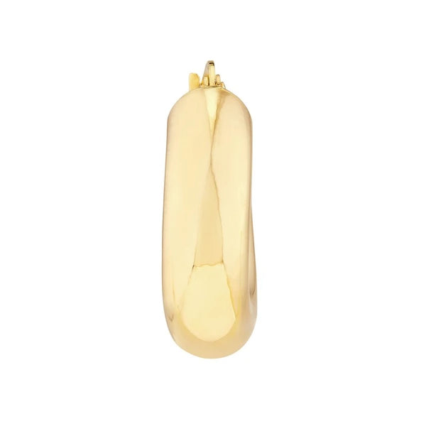 10mm Round High Polished Hoop Earrings