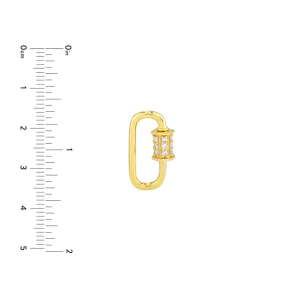 Diamond Barrel Lock Oval Clasp