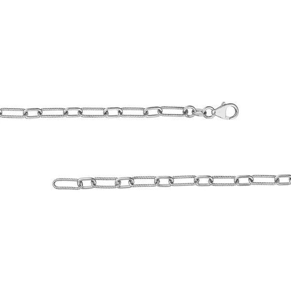 4.35mm Smooth and Twisted Paper Clip Chain