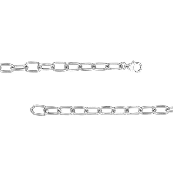 8.9mm Round Paper Clip Bracelet