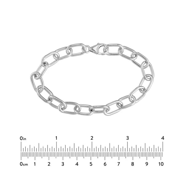 8.9mm Round Paper Clip Bracelet