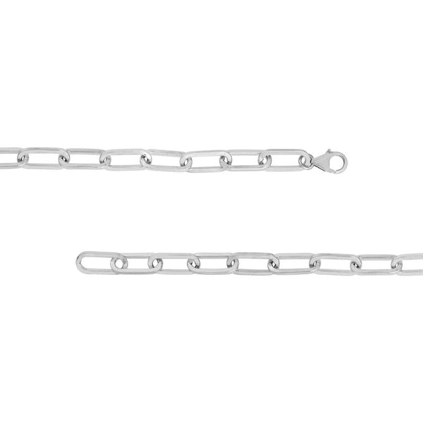 9mm Square Long Link Paper Clip Bracelet