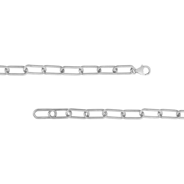 8.9mm Long Link Paper Clip Bracelet