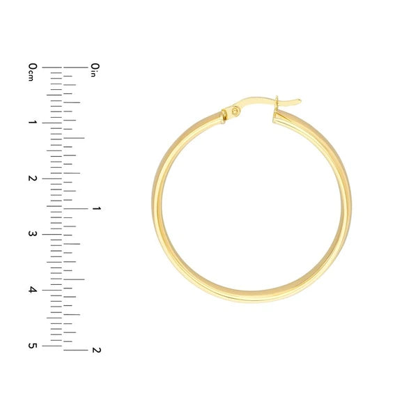 30mm Round Polished Hoops
