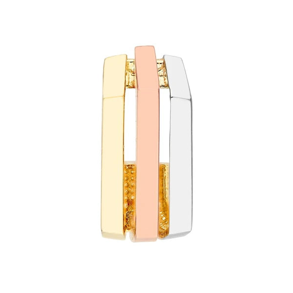 Tri Color Geometric Hoop Earrings