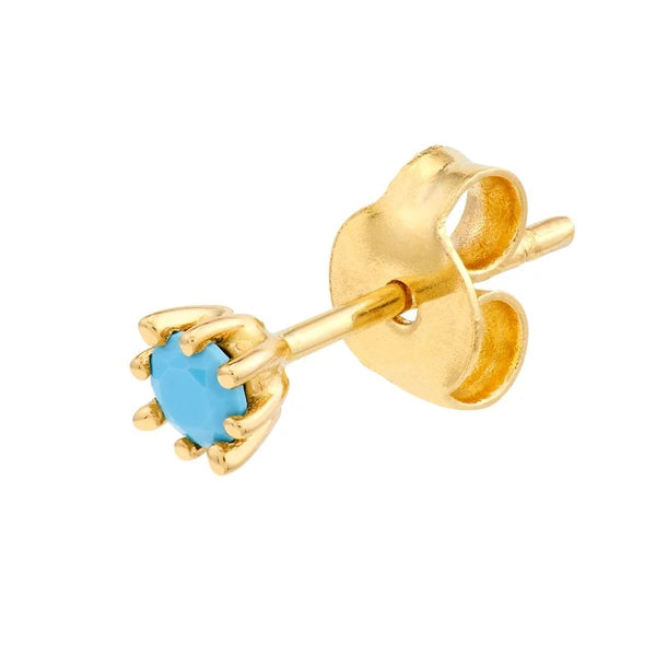 Round Turquoise Stud Earrings