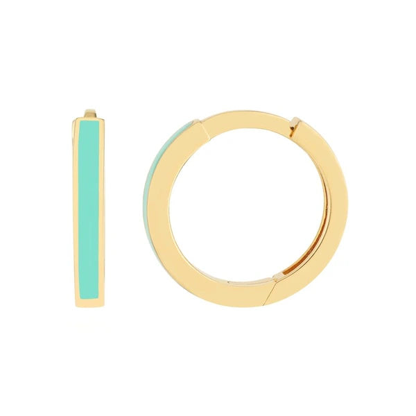 Lt Turquoise EN/Amel Baby Hoop Earrings