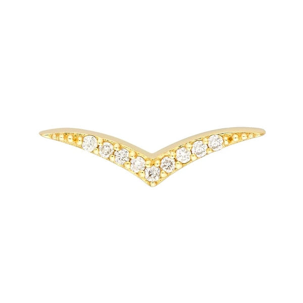 Diamond Wing Micro Stud Earrings