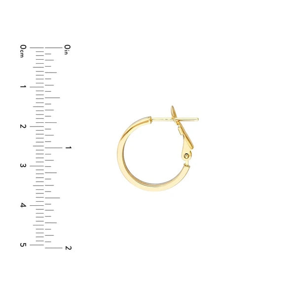 18mm Two-Tone Omega Back Earrings