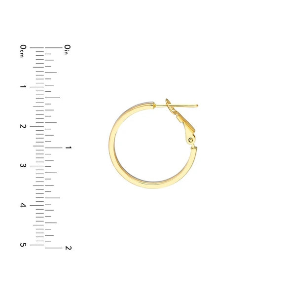23mm Two-Tone Omega Back Earrings