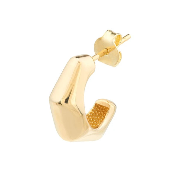 Mini Puff Bamboo Half Hoop Earrings
