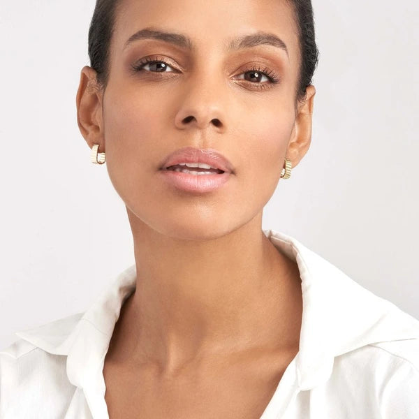 Ribbed Mini Hoop Earrings