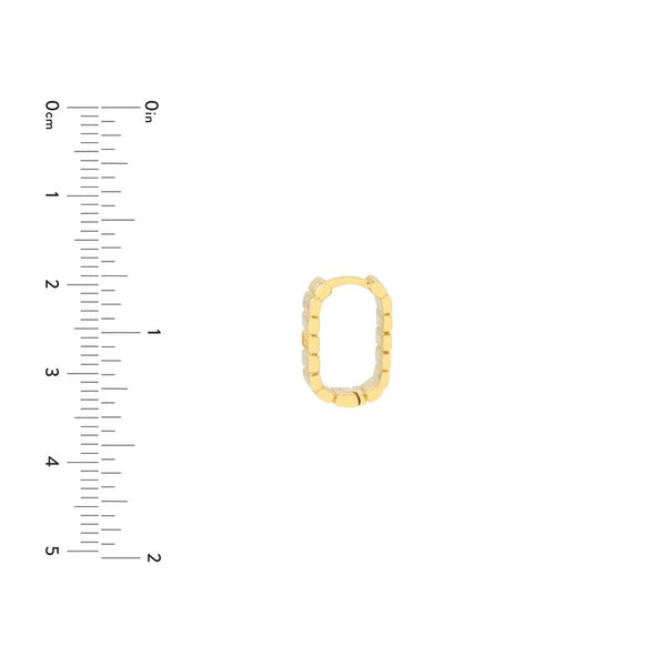 1/20tcw Diamond Ribbed Hoop Earrings