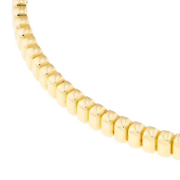Ribbed Hinge Bangle Bracelet