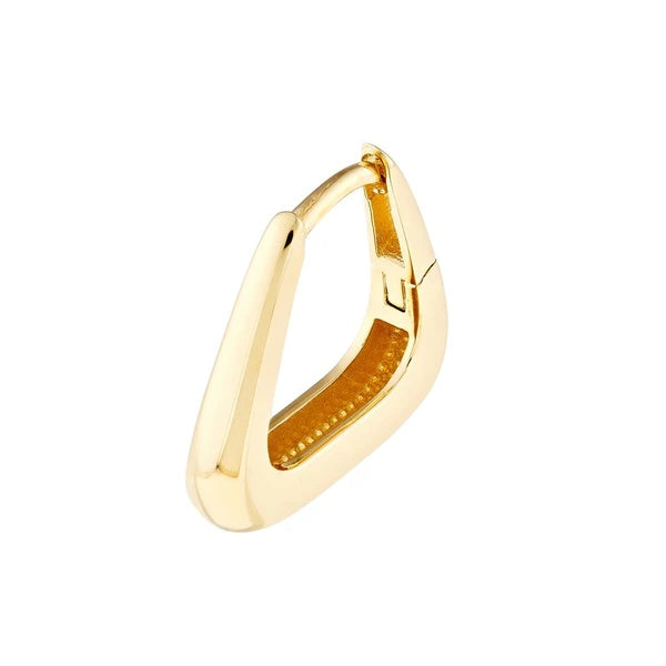 Tapered Squared Off Mini Hoop Earrings