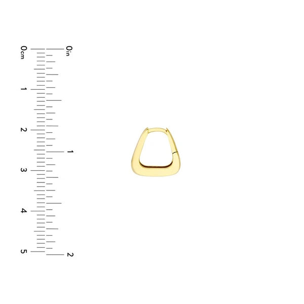 Tapered Squared Off Mini Hoop Earrings