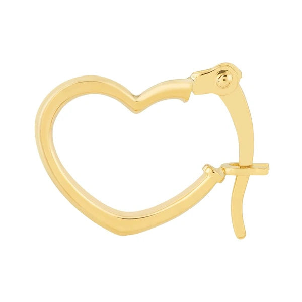 Tilted Heart Mini Hoop Earrings