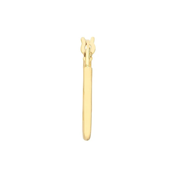 18mm Tilted Heart Hoop Earrings