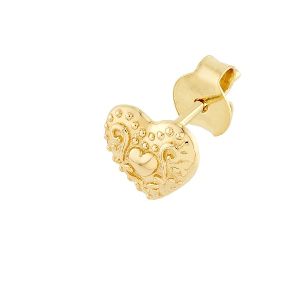 Heart Pattern Stud Earrings