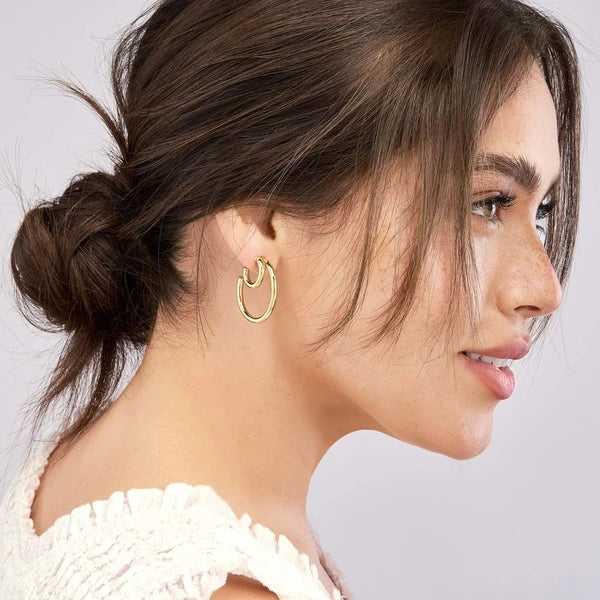 30mm Double Open Hoop Earrings