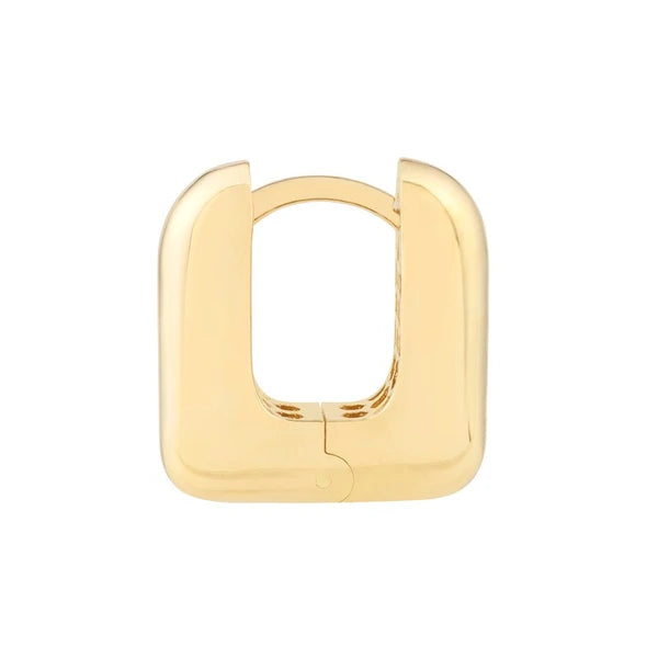 Rounded Square Huggie Earrings