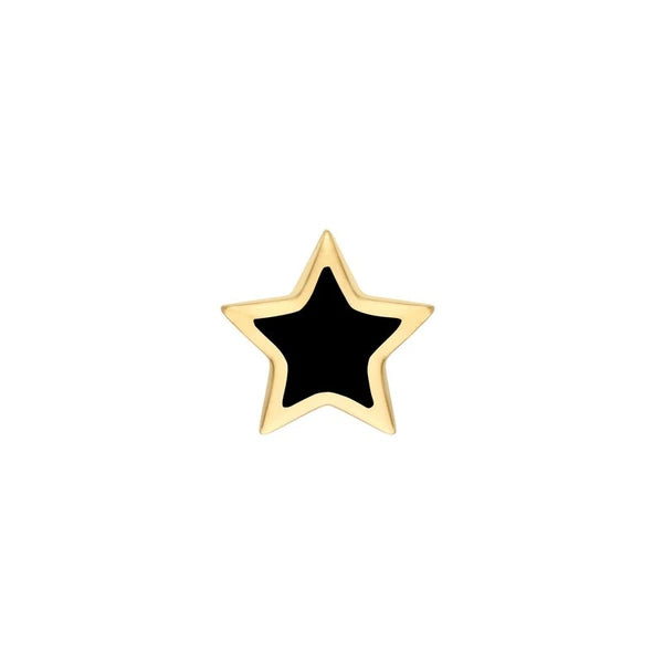 Black EN/Amel Star Stud Earrings
