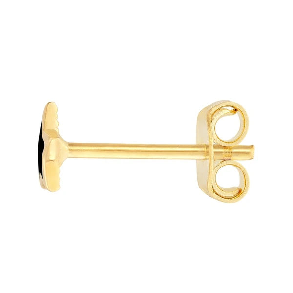 Black EN/Amel Star Stud Earrings