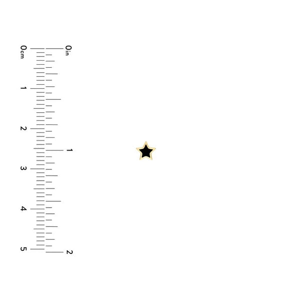 Black EN/Amel Star Stud Earrings