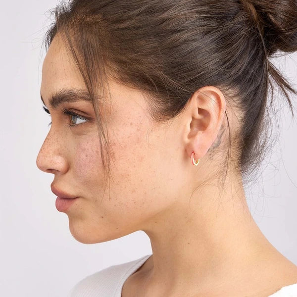 Neon Pink EN/Amel Baby Hoop Earrings