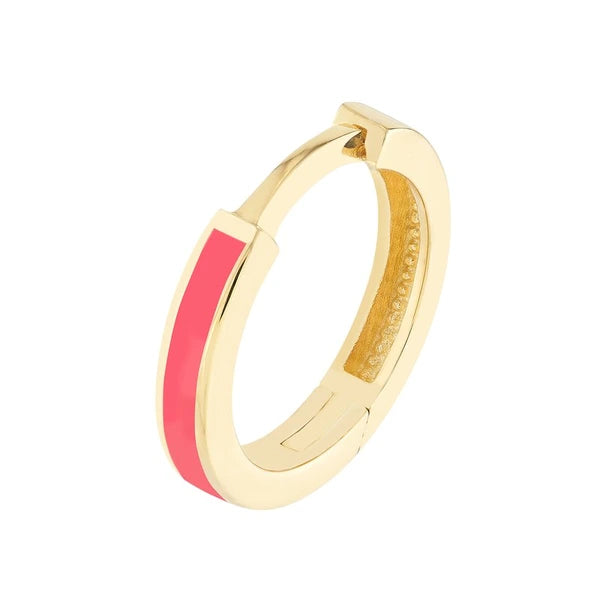 Neon Pink EN/Amel Baby Hoop Earrings