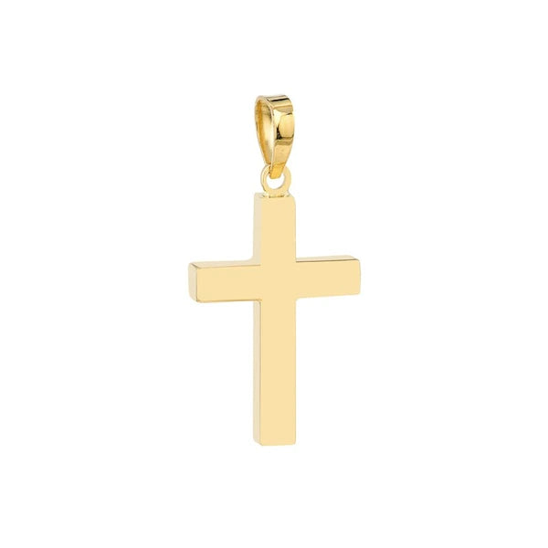 Fluted Bar Cross Pendant