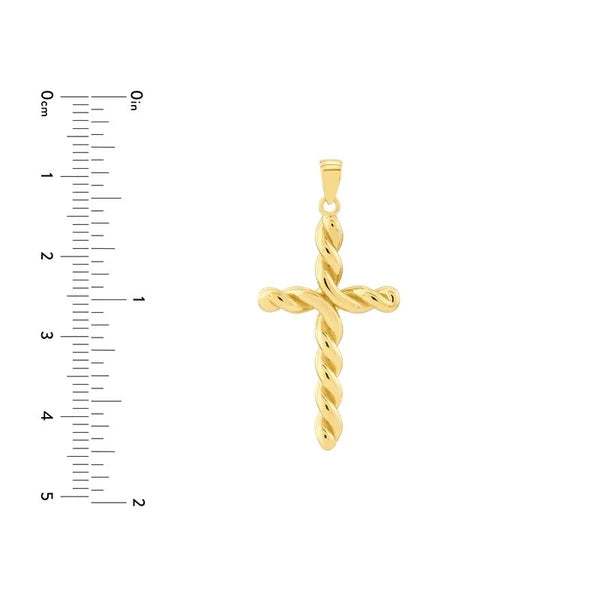 Large Twist Cross Pendant