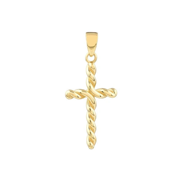 Small Twist Cross Pendant