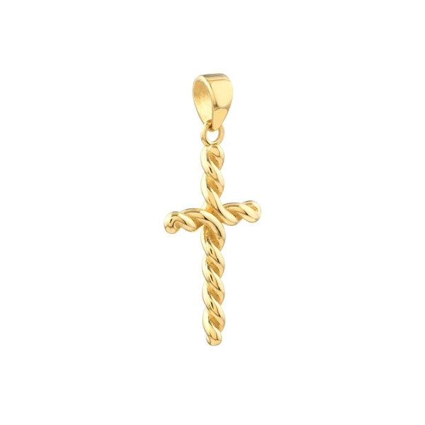 Small Twist Cross Pendant