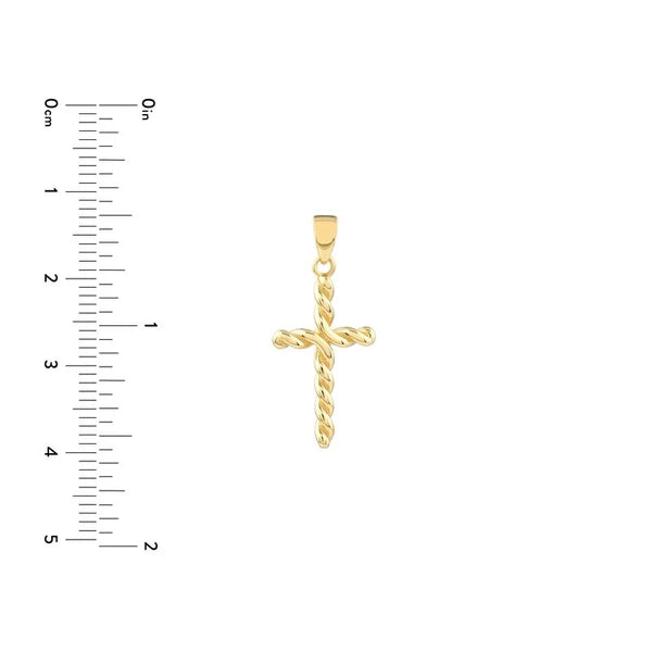 Small Twist Cross Pendant