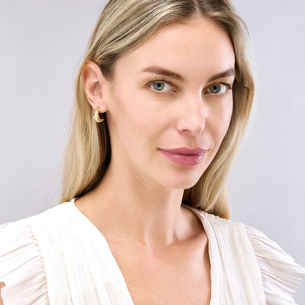 Twist Dome Hoop Earrings