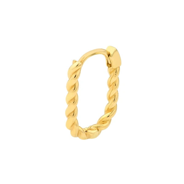 Oval Twist Hoop Earrings