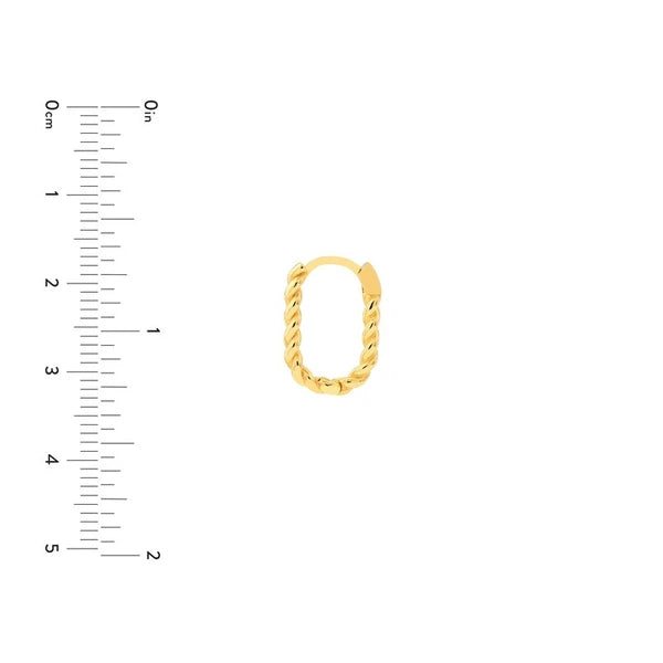 Oval Twist Hoop Earrings