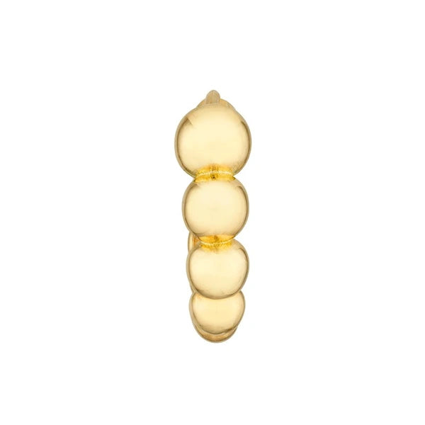 Graduated Beaded Hoop Earrings