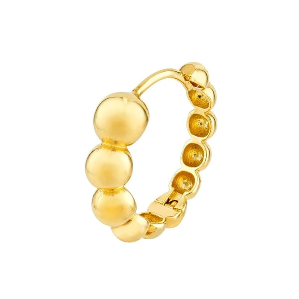 Graduated Beaded Hoop Earrings