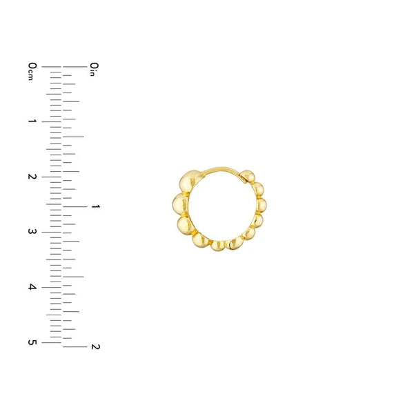 Graduated Beaded Hoop Earrings