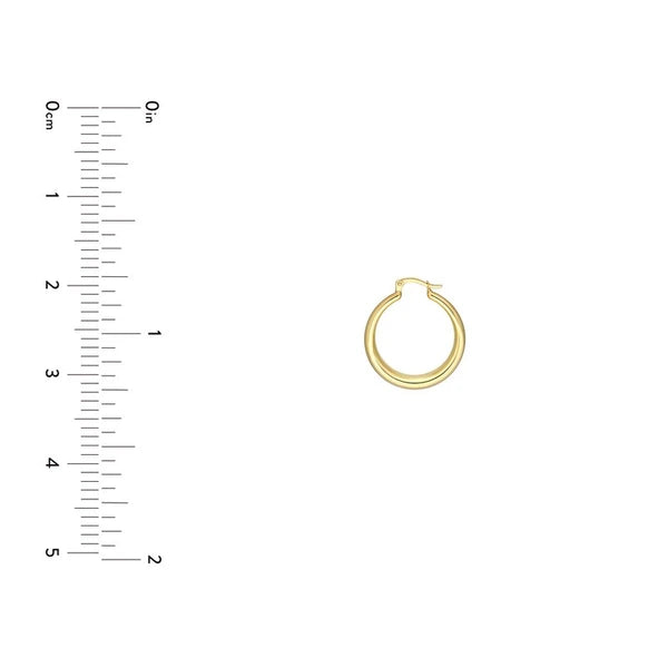 31mm Polished Round Hoop Earrings