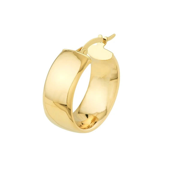 15mm Round Hoop Polished Earrings