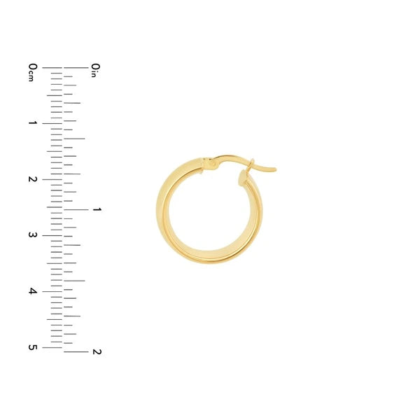 15mm Round Hoop Polished Earrings
