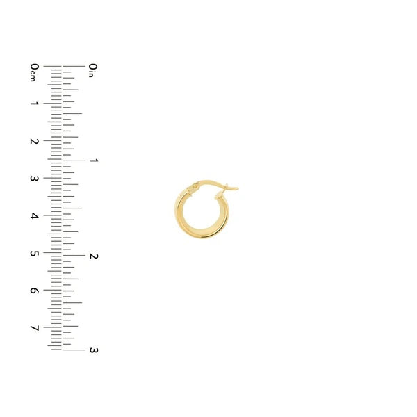 9.8mm Round Hoop Polished Earrings
