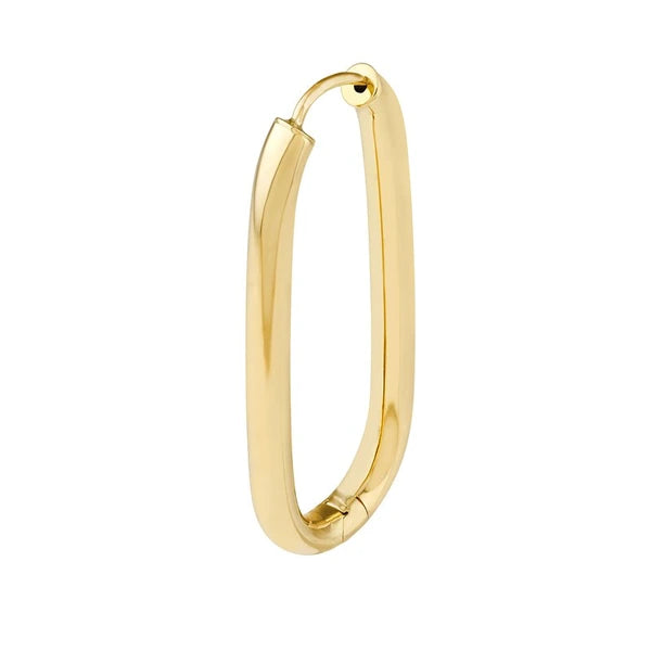 38.3mm Oval Round Hoop Hinged Earrings